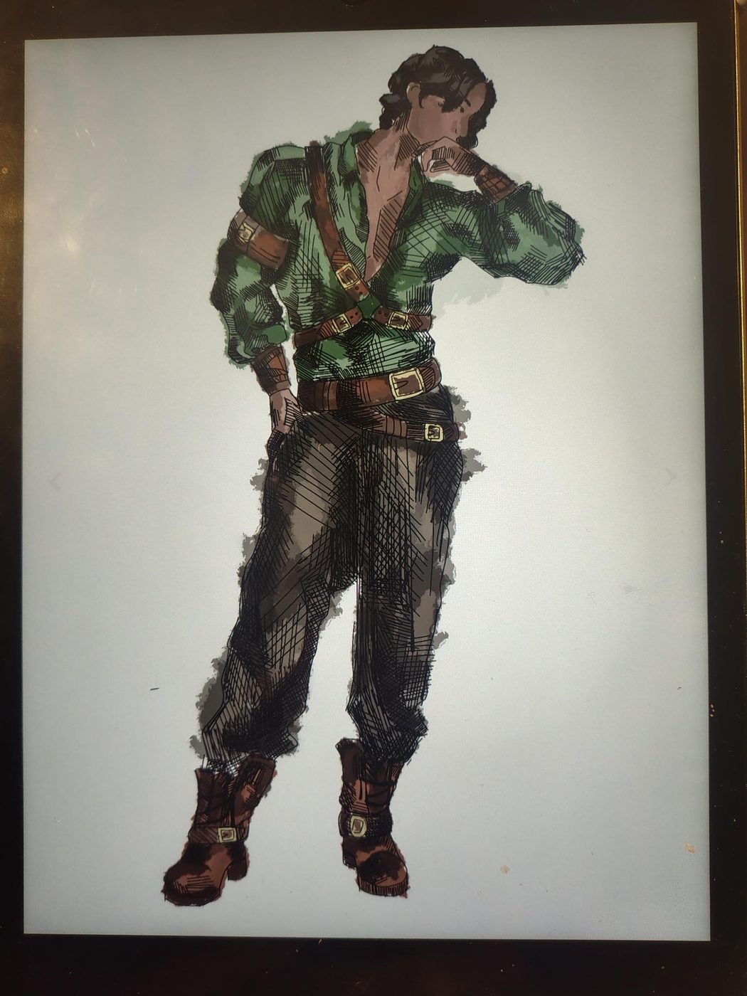 Illustration: Figur in grünem Hemd