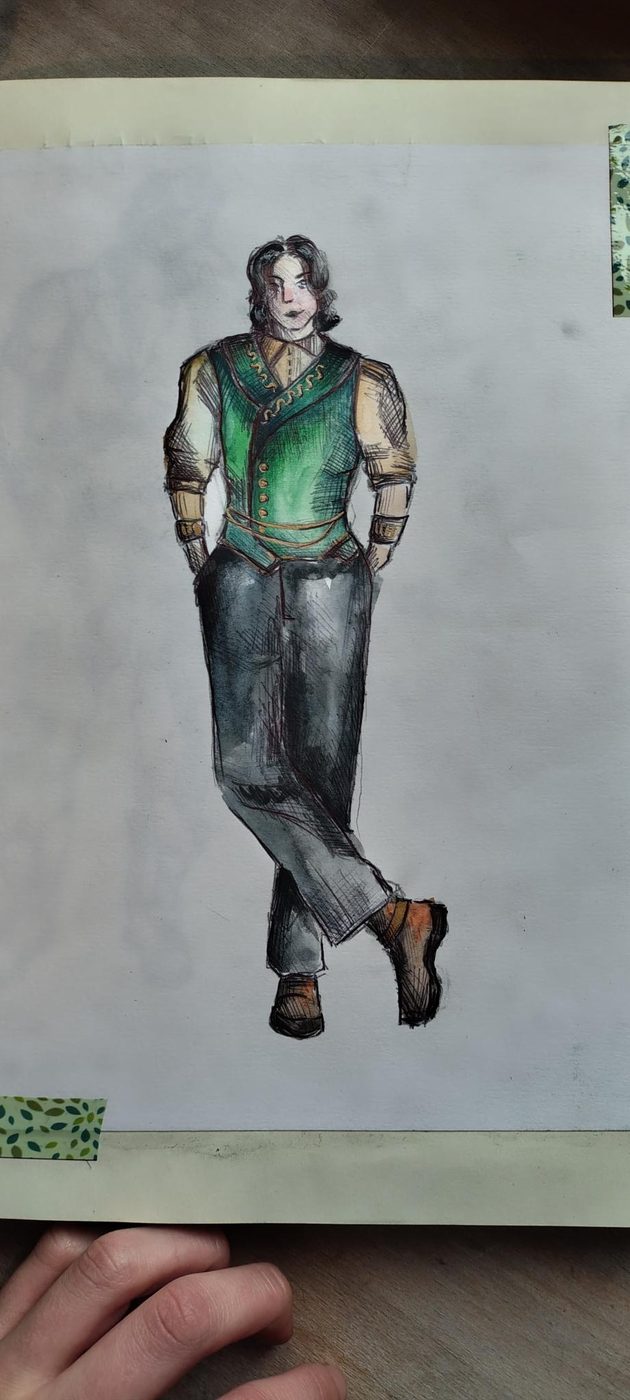 Illustration: Figur in Weste